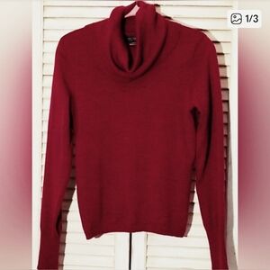 Banana Republic Rich Red Cowl Neck Sweater